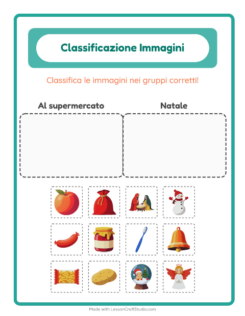 Anteprima della scheda di Ordina Le Immagini per Scuola dell'infanzia (5-7 anni)