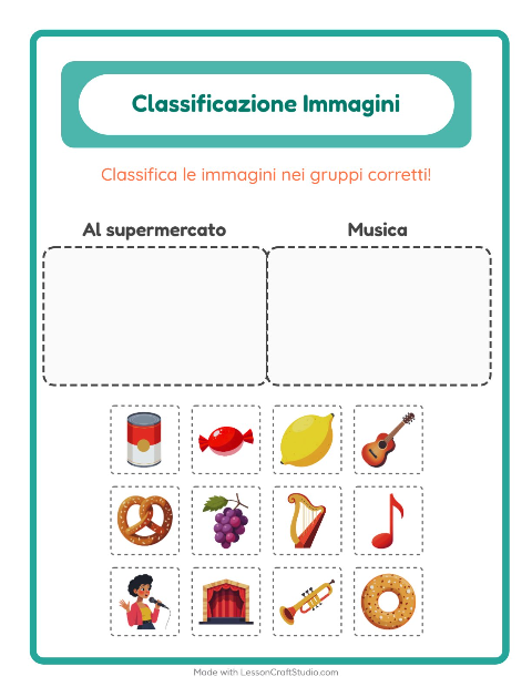 Anteprima della scheda di Ordina Le Immagini per Scuola dell'infanzia (5-7 anni)