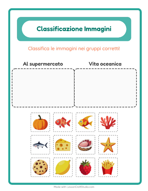 Anteprima della scheda di Ordina Le Immagini per Scuola dell'infanzia (5-7 anni)