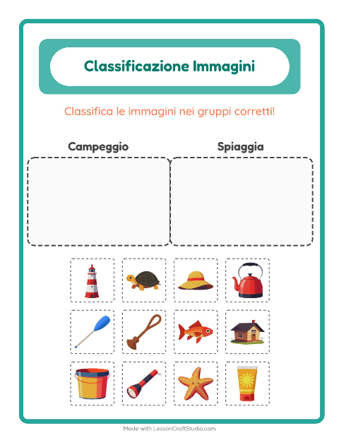 Anteprima della scheda di Ordina Le Immagini per Scuola dell'infanzia (5-7 anni)