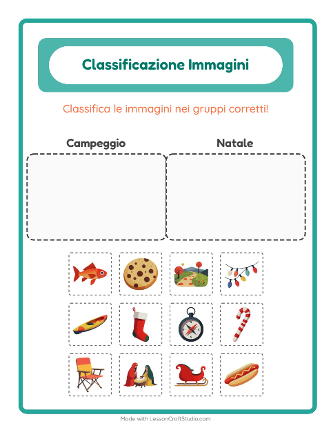 Anteprima della scheda di Ordina Le Immagini per Scuola dell'infanzia (5-7 anni)