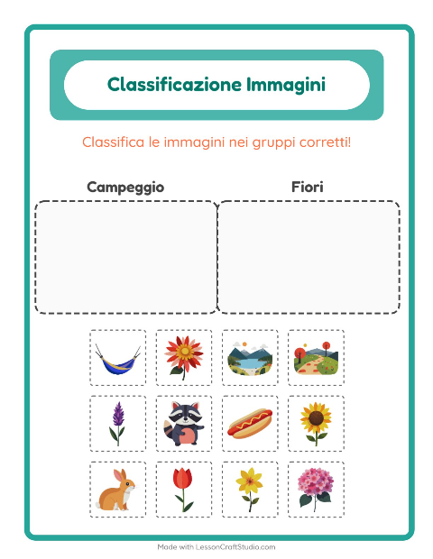 Anteprima della scheda di Ordina Le Immagini per Scuola dell'infanzia (5-7 anni)