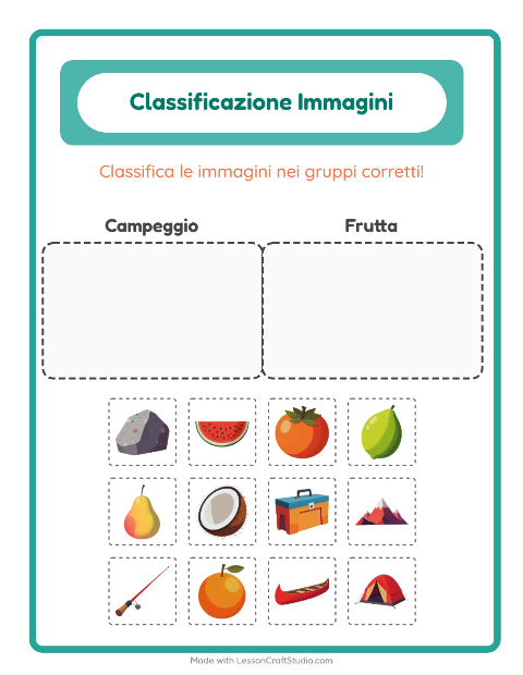 Anteprima della scheda di Ordina Le Immagini per Scuola dell'infanzia (5-7 anni)
