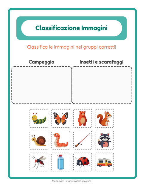 Anteprima della scheda di Ordina Le Immagini per Scuola dell'infanzia (5-7 anni)
