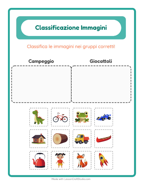 Anteprima della scheda di Ordina Le Immagini per Scuola dell'infanzia (5-7 anni)