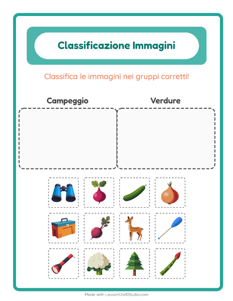 Anteprima della scheda di Ordina Le Immagini per Scuola dell'infanzia (5-7 anni)