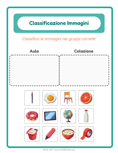 Anteprima della scheda di Ordina Le Immagini per Scuola dell'infanzia (5-7 anni)