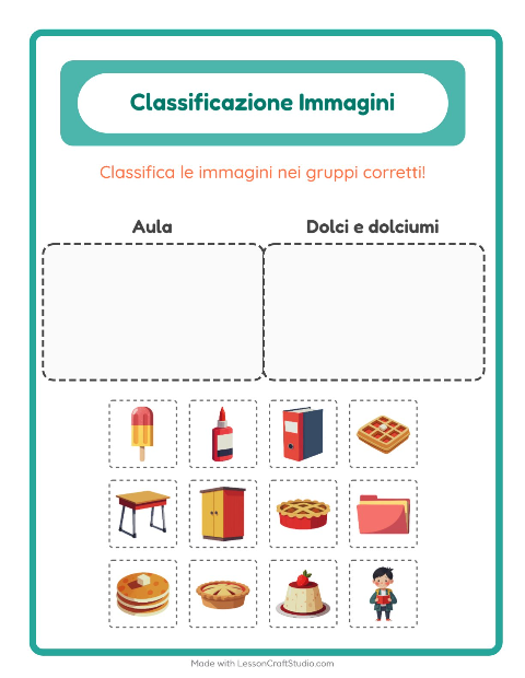 Ordina le immagini: Aula e Dolci e dolciumi