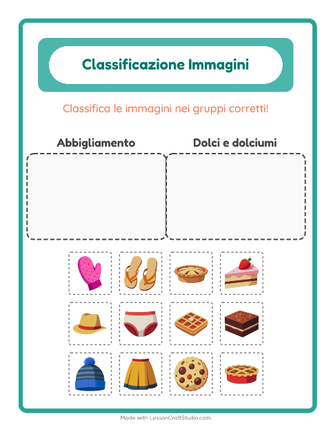 Anteprima della scheda di Ordina Le Immagini per Scuola dell'infanzia (5-7 anni)
