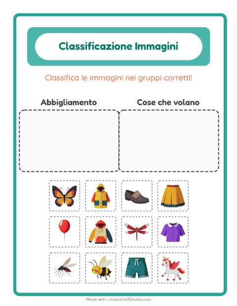 Anteprima della scheda di Ordina Le Immagini per Scuola dell'infanzia (5-7 anni)