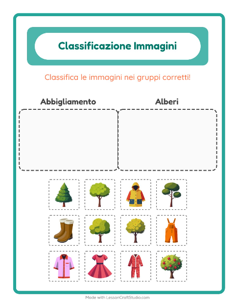Anteprima della scheda di Ordina Le Immagini per Scuola dell'infanzia (5-7 anni)