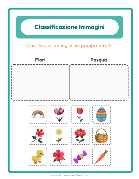 Anteprima della scheda di Ordina Le Immagini per Scuola dell'infanzia (5-7 anni)