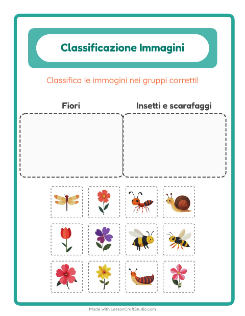 Anteprima della scheda di Ordina Le Immagini per Scuola dell'infanzia (5-7 anni)