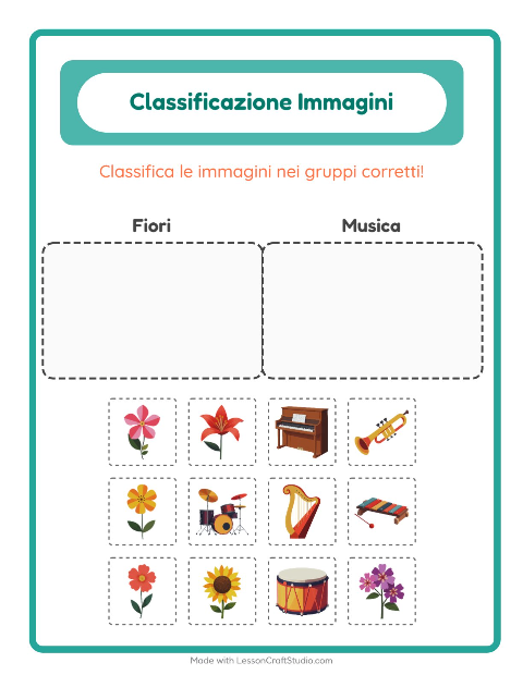 Anteprima della scheda di Ordina Le Immagini per Scuola dell'infanzia (5-7 anni)