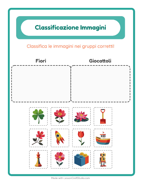 Anteprima della scheda di Ordina Le Immagini per Scuola dell'infanzia (5-7 anni)