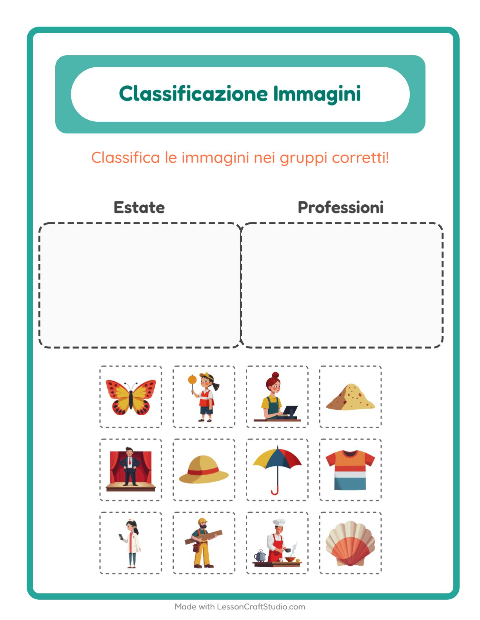 Anteprima della scheda di Ordina Le Immagini per Scuola dell'infanzia (5-7 anni)