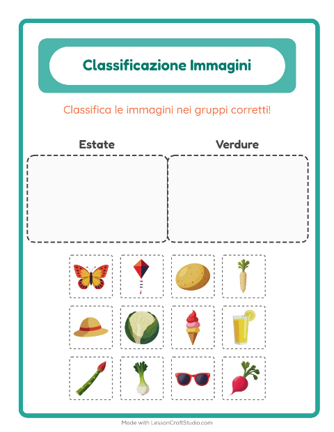 Anteprima della scheda di Ordina Le Immagini per Scuola dell'infanzia (5-7 anni)