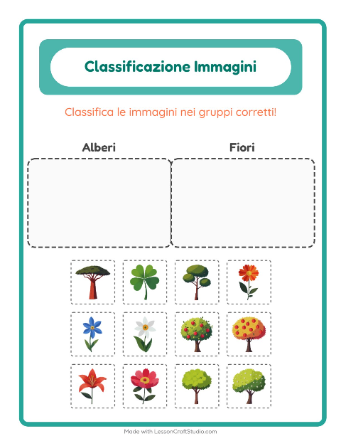 Anteprima della scheda di Ordina Le Immagini per Scuola dell'infanzia (5-7 anni)