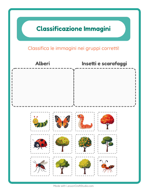Anteprima della scheda di Ordina Le Immagini per Scuola dell'infanzia (5-7 anni)