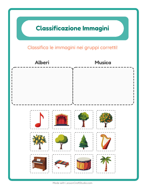 Anteprima della scheda di Ordina Le Immagini per Scuola dell'infanzia (5-7 anni)