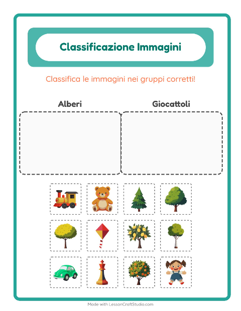 Anteprima della scheda di Ordina Le Immagini per Scuola dell'infanzia (5-7 anni)