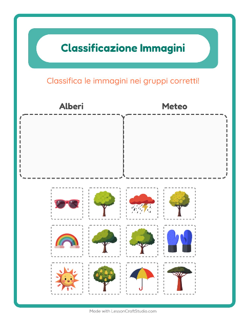 Anteprima della scheda di Ordina Le Immagini per Scuola dell'infanzia (5-7 anni)