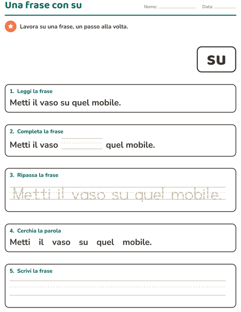 Anteprima della scheda di Parole frequenti per Scuola dell'infanzia (5-7 anni)