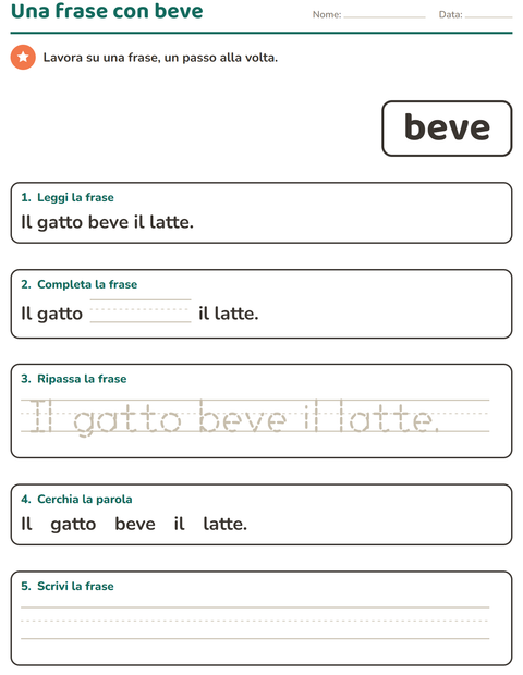 Anteprima della scheda di Parole frequenti per Scuola dell'infanzia (5-7 anni)