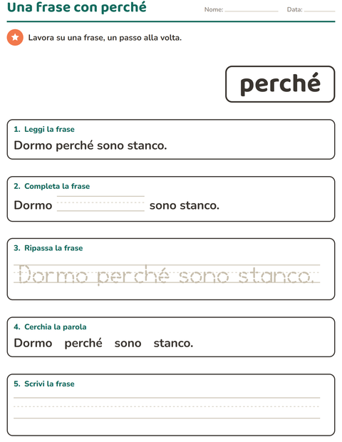 Anteprima della scheda di Parole frequenti per Scuola dell'infanzia (5-7 anni)