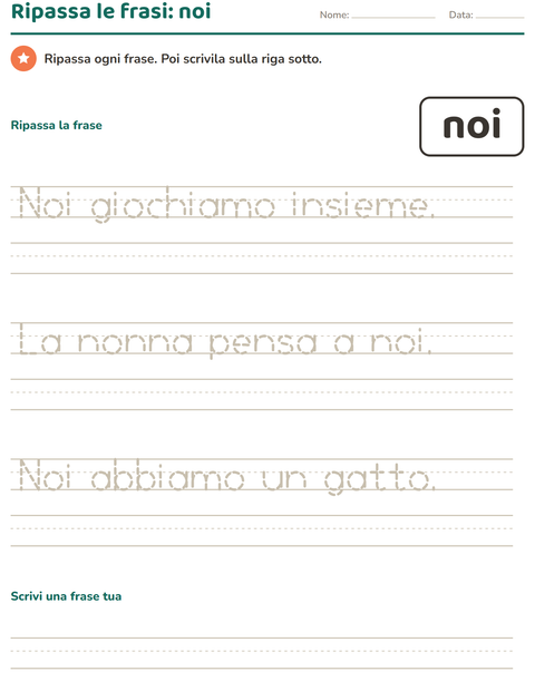 Anteprima della scheda di Parole frequenti per Scuola dell'infanzia (5-7 anni)