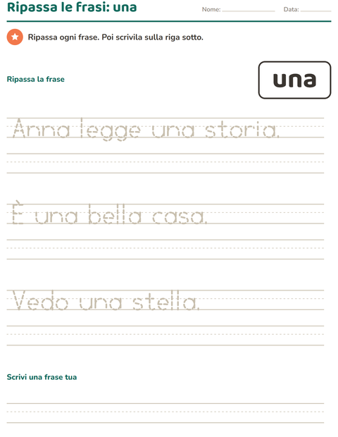 Anteprima della scheda di Parole frequenti per Scuola dell'infanzia (5-7 anni)