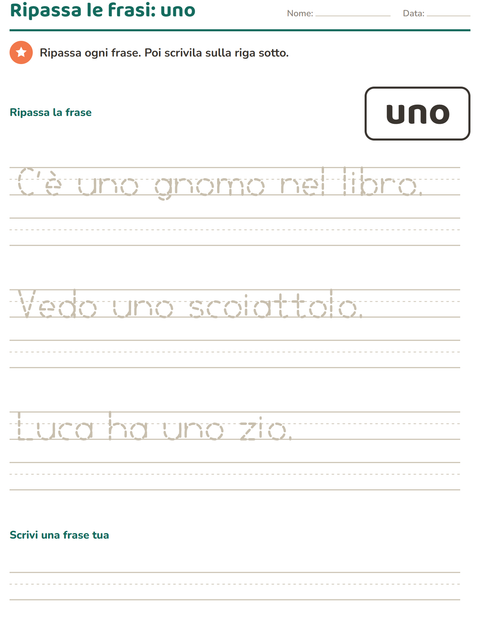 Anteprima della scheda di Parole frequenti per Scuola dell'infanzia (5-7 anni)