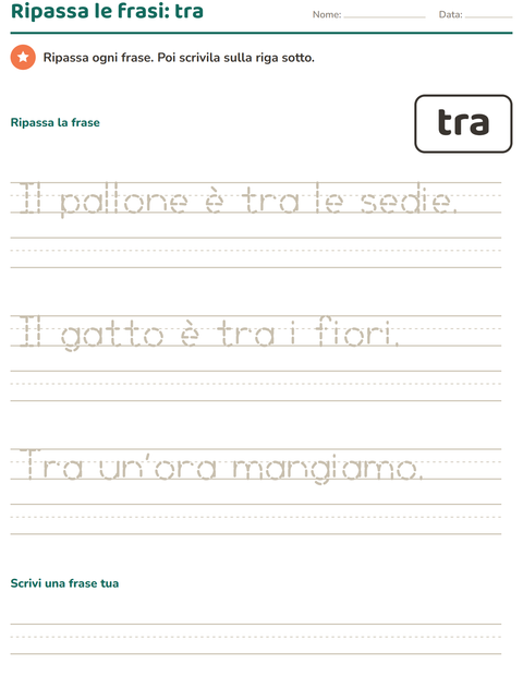 Anteprima della scheda di Parole frequenti per Scuola dell'infanzia (5-7 anni)