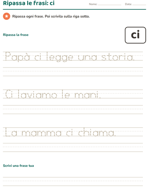 Anteprima della scheda di Parole frequenti per Scuola dell'infanzia (5-7 anni)