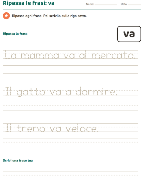 Anteprima della scheda di Parole frequenti per Scuola dell'infanzia (5-7 anni)