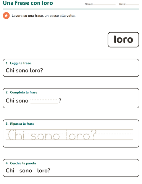 Anteprima della scheda di Parole frequenti per Scuola dell'infanzia (5-7 anni)