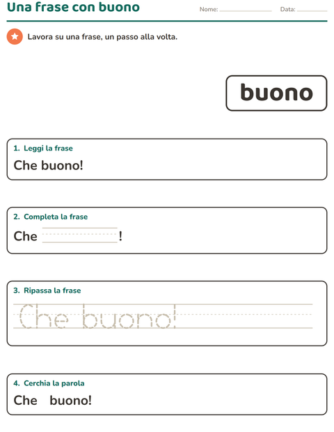 Anteprima della scheda di Parole frequenti per Scuola dell'infanzia (5-7 anni)