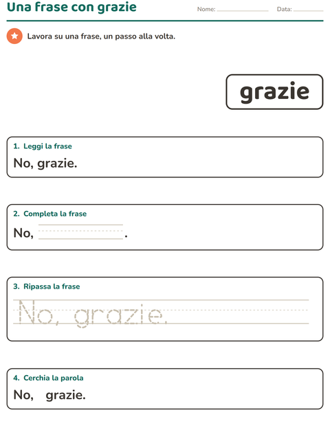 Anteprima della scheda di Parole frequenti per Scuola dell'infanzia (5-7 anni)