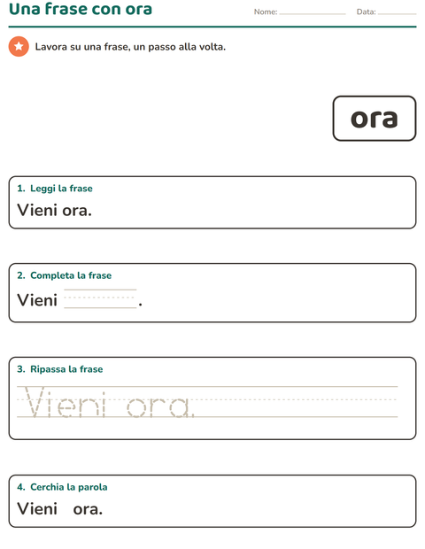 Anteprima della scheda di Parole frequenti per Scuola dell'infanzia (5-7 anni)