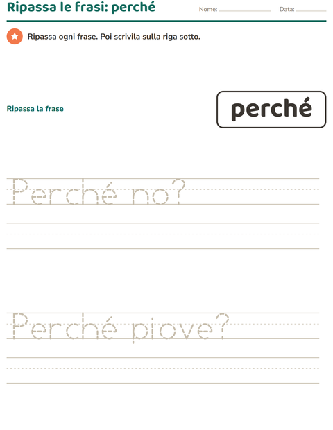 Anteprima della scheda di Parole frequenti per Scuola dell'infanzia (5-7 anni)