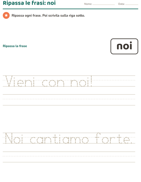 Anteprima della scheda di Parole frequenti per Scuola dell'infanzia (5-7 anni)