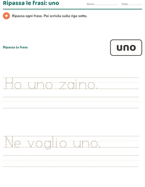 Anteprima della scheda di Parole frequenti per Scuola dell'infanzia (5-7 anni)