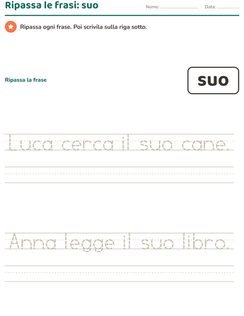 Anteprima della scheda di Parole frequenti per Scuola dell'infanzia (5-7 anni)