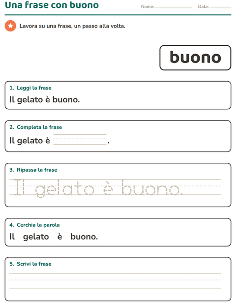 Anteprima della scheda di Parole frequenti per Scuola dell'infanzia (5-7 anni)