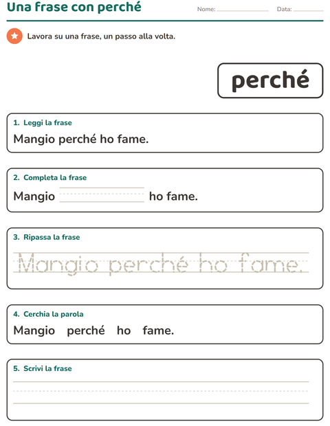 Anteprima della scheda di Parole frequenti per Scuola dell'infanzia (5-7 anni)