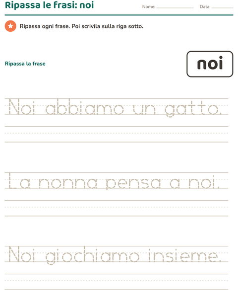 Anteprima della scheda di Parole frequenti per Scuola dell'infanzia (5-7 anni)