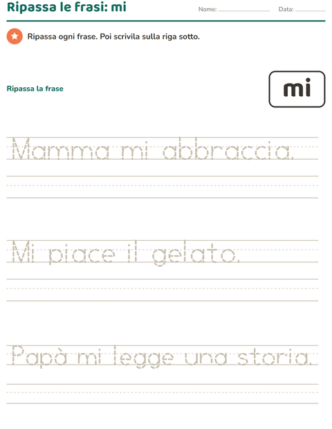 Anteprima della scheda di Parole frequenti per Scuola dell'infanzia (5-7 anni)