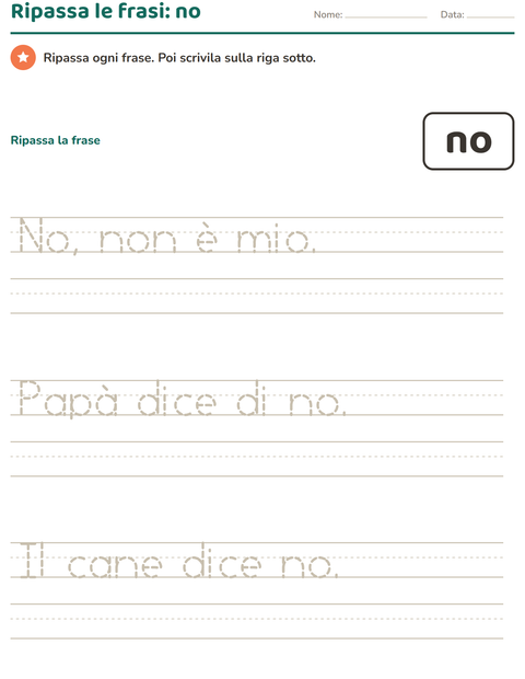 Anteprima della scheda di Parole frequenti per Scuola dell'infanzia (5-7 anni)