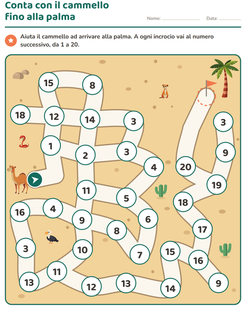 Anteprima della scheda di Percorsi e labirinti per Scuola dell'infanzia (5-7 anni)