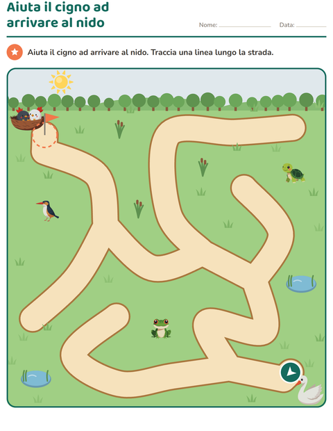 Anteprima della scheda di Percorsi e labirinti per Scuola dell'infanzia (5-7 anni)